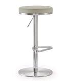 Fano Light Grey Stainless Steel Barstool