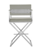 Director Light Grey Stainless Steel Counter Stool