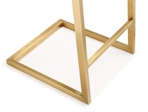 Parma White Gold Steel Counter Stool (Set of 2)