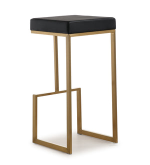 Ferra Black Gold Steel Barstool (Set of 2)