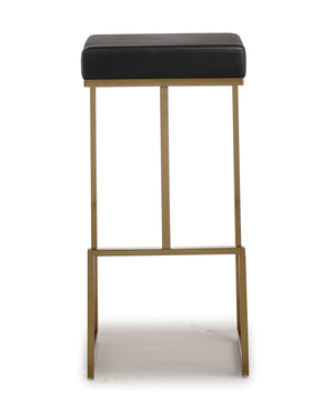 Ferra Black Gold Steel Barstool (Set of 2)