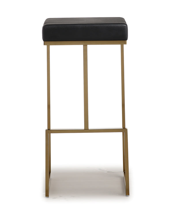 Ferra Black Gold Steel Barstool (Set of 2)
