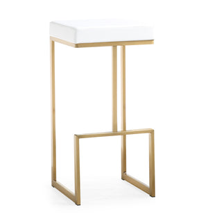 Ferra White Gold Steel Barstool (Set of 2)