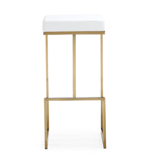 Ferra White Gold Steel Barstool (Set of 2)