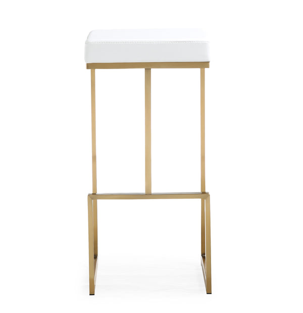 Ferra White Gold Steel Barstool (Set of 2)