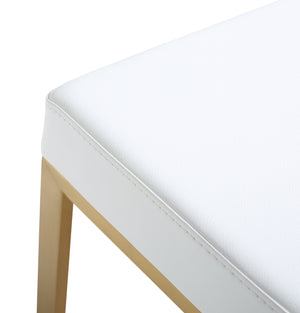 Ferra White Gold Steel Barstool (Set of 2)