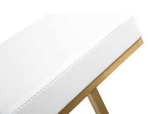 Ferra White Gold Steel Barstool (Set of 2)