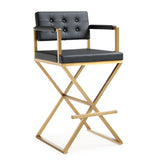 Director Gold Steel Barstool