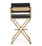 Director Gold Steel Barstool Black TOV-K3669