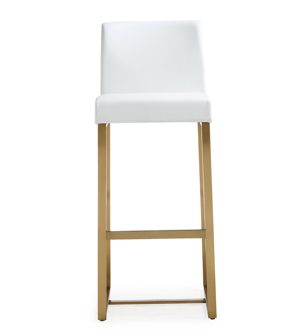 Denmark White Gold Steel Barstool (Set of 2)