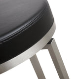 Pratt Black Swivel Counter Stool - Set of 2