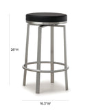 Pratt Black Swivel Counter Stool - Set of 2