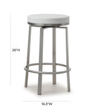 Pratt White Swivel Counter Stool - Set of 2