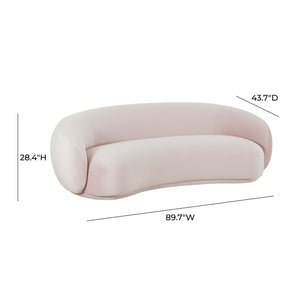 Kendall Blush Velvet Sofa