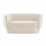 Isabella Cream Velvet Loveseat