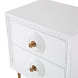 Bovey White Lacquer Side Table