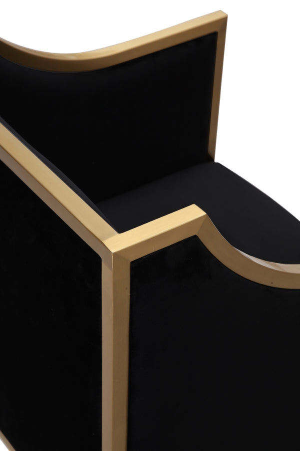 Atara Black Velvet Gold Chair