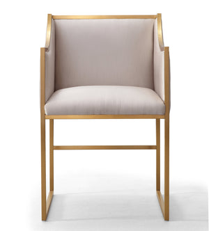 Atara Cream Velvet Gold Chair