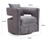 Kennedy Grey Swivel Chair