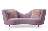 Eva Blush Velvet Sofa