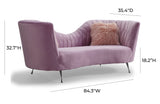 Eva Blush Velvet Sofa