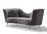 Eva Grey Velvet Sofa