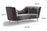 Eva Grey Velvet Sofa