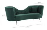 Eva Forest Green Velvet Sofa