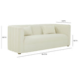 Callie Cream Velvet Sofa