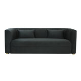 Callie Black Velvet Sofa