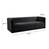 Norah Black Velvet Sofa