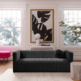 Norah Black Velvet Sofa