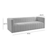 Norah Grey Velvet Sofa