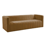 Norah Cognac Velvet Sofa