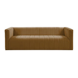 Norah Cognac Velvet Sofa