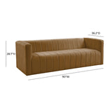 Norah Cognac Velvet Sofa