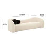 Leonie Beige Faux Shearling Sofa Beige TOV-L68579