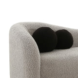 Leonie Grey Faux Shearling Sofa Grey TOV-L68580