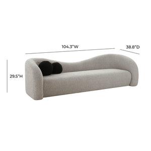 Leonie Grey Faux Shearling Sofa Grey TOV-L68580