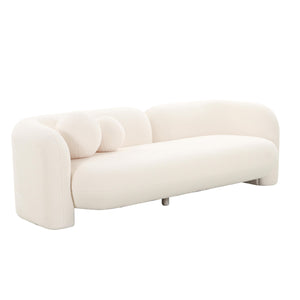 Amelie Cream Faux Fur Sofa Cream TOV-L68581