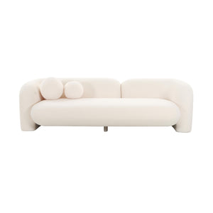 Amelie Cream Faux Fur Sofa Cream TOV-L68581