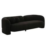 Amelie Black Faux Fur Sofa Black TOV-L68582