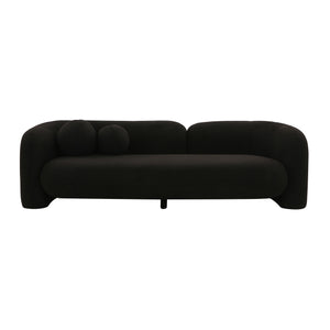 Amelie Black Faux Fur Sofa Black TOV-L68582