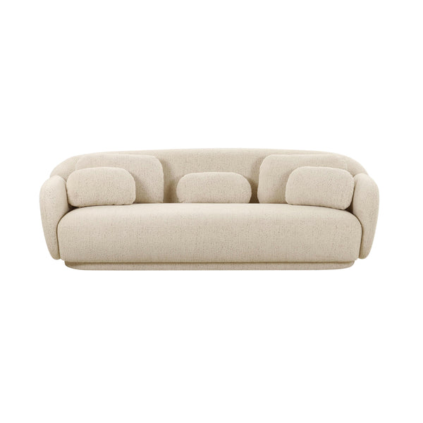 TOV Furniture Misty Boucle Sofa Cream 90"W x 38.5"D x 29.5"H