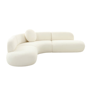 TOV Furniture Broohah Boucle Sectional Cream 