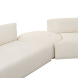 TOV Furniture Fickle Boucle 3-Piece Modular Sectional Cream 