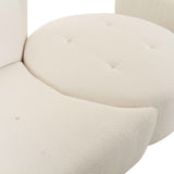 TOV Furniture Fickle Boucle 4-Piece Modular RAF Sectional Cream 