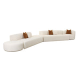 Fickle Boucle 5-Piece Modular Chaise Sectional