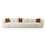 TOV Furniture Fickle Boucle 3-Piece Modular Sofa Cream 