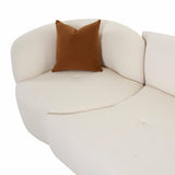 TOV Furniture Fickle Boucle 3-Piece Modular Sofa Cream 